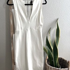 White Knee height dress
